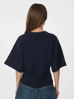 Asha Knit Tee Bluse, Navy, 38
