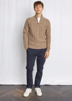 Askel Regular Fit Striktrøje, Brown, M