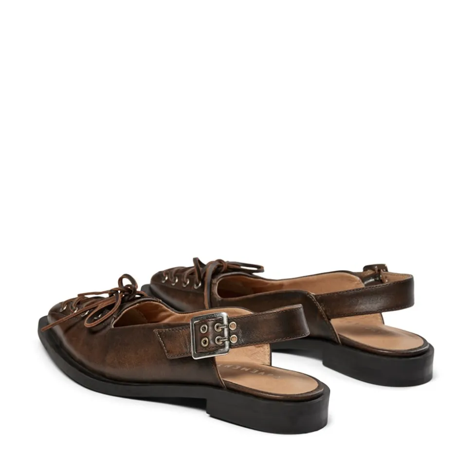 Athena Slingback Ballerinasko, Brown Matte, 41