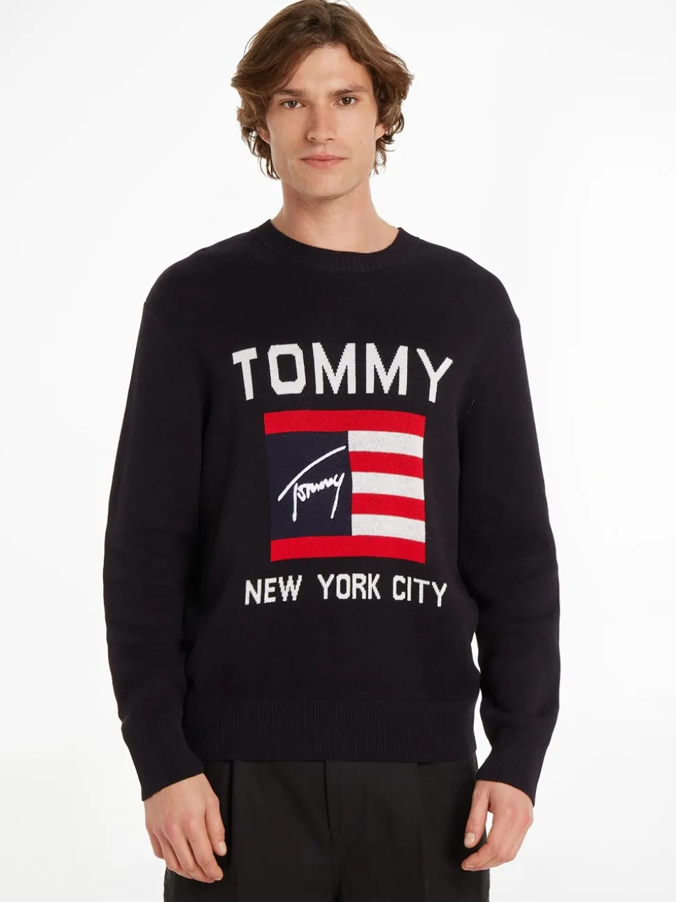 Athlethic Flag Striktrøje, Sort, L