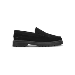 Austin Suede Loafers, Black Suede, 42