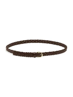 Avery Braided Bælte, Hot Fudge, 90 cm