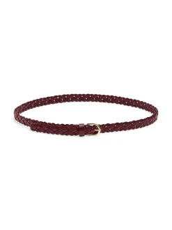 Avery Braided Bælte, Tawny Port, 90 cm