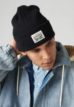 Backpatch Beanie, Regular Black