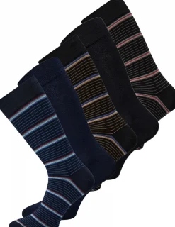 Bamboo 5-pak Strømper, 98 Multifarvet, 40-47