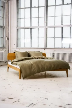 Bambus Sengetøj, Khaki, 200x220 cm