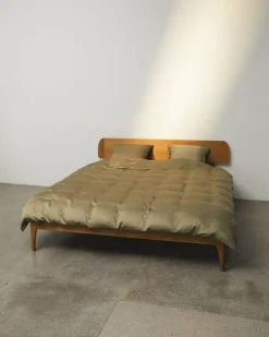 Bambus Sengetøj, Khaki, 200x220 cm