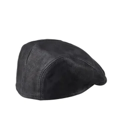 Bang 32 Leather Flatcap, Black, M