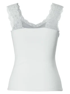 Barbera Lace Top, Bright White, M
