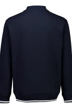 Baseball Collar Cardigan, Navy, L