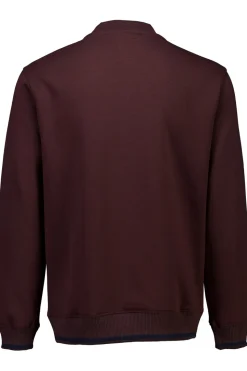 Baseball Collar Cardigan, Dk Red, XXL