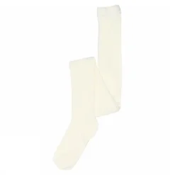 Basic Cotton Rib Strømpebukser, Snow White, 150 cm