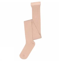 Basic Cotton Rib Strømpebukser, Rose Dust, 150 cm