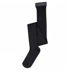 Basic Cotton Rib Strømpebukser, Black, 70 cm