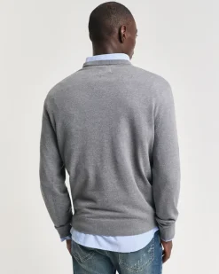 Basic Crewneck Sweater, Dark Grey Melange, M