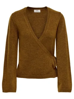 Becky Wrap Cardigan, Bison, S