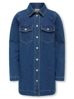 Belle Denim Kjole, Medium Blue Denim, 152 cm