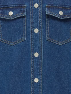 Belle Denim Kjole, Medium Blue Denim, 152 cm