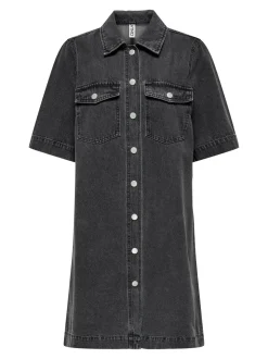 Belle Denimkjole, Washed Black, XS