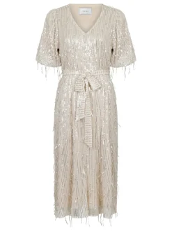 Benita Seqiuns Kjole, Champagne, 34