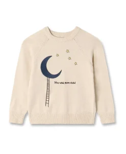 Benna Moon Striktrøje, Sandshell, 104 cm