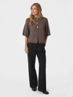 Benuta Fluffy Knit Cardigan, Light Brown, 38