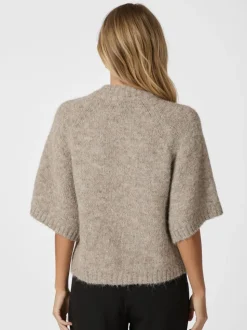 Benuta Fluffy Knit Cardigan, Beige Melange, 38