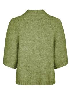 Benuta Fluffy Knit Cardigan, Dusty Green, 38