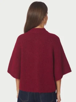 Benuta Fluffy Knit Cardigan, Dark Red, 40