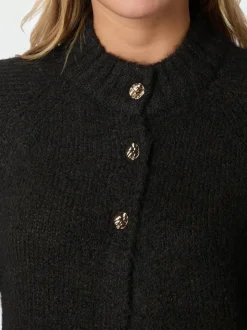 Benuta Fluffy Knit Cardigan, Dark Brown, 38