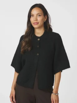 Benuta Fluffy Knit Cardigan, Black, 38