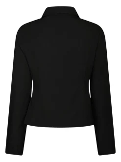 Bertha Structure Bluse, Black, 40