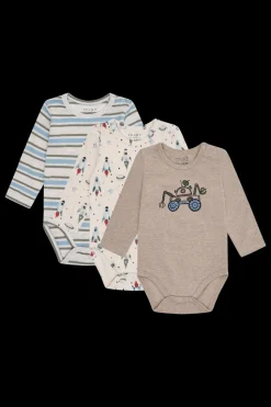 Bertram Rocket 3-pak Body, Wheat Melange, 86 cm