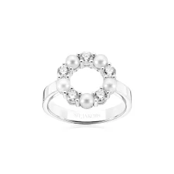 Biella Perla Ring, Silver, 54