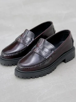 Birgitte Loafers, Bordo Polido, 37
