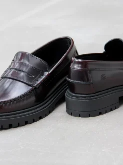 Birgitte Loafers, Bordo Polido, 37
