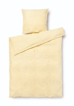 Bæk&Bølge Sengelinned, Gul/ Hvid, 140x200 cm