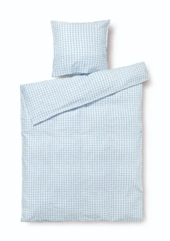 Bæk&Bølge Sengelinned, Lyseblå/ Hvid, 140x200 cm