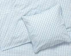 Bæk&Bølge Sengelinned, Lyseblå/ Hvid, 140x200 cm