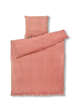 Bæk&Bølge Sengelinned, Red/Yellow, 140x200 cm