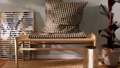 Bæk&Bølge Sengelinned, Sort/ Sand, 140x200 cm