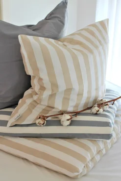 Blok Strib Sengelinned, Sand, 140x200 cm