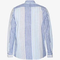 Boone Stripe Skjorte, True Blue, XL