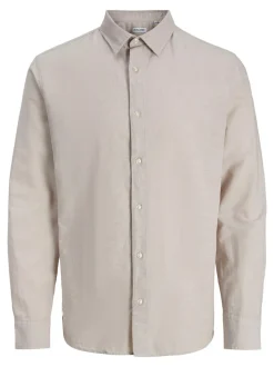 Breeze Linen Blend LS Skjorte, String, 164 cm