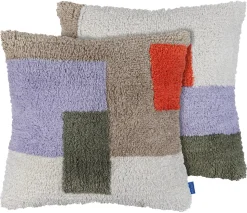 Brick Tufted Pude, Dark Olive, 50x50 cm