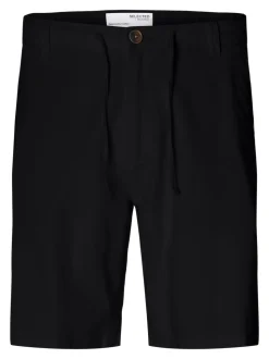 Brody Linen Shorts, Black, S