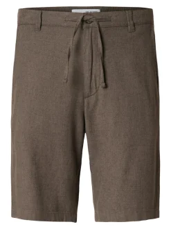 Brody Linen Shorts, Chocolate Torte, S