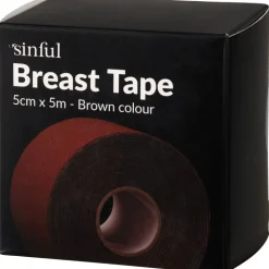 Brysttape, Brun, 5 cm