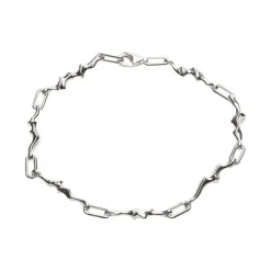 Burning Flames Armbånd, Silver, 18 cm