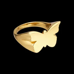 Butterfly Signet Ring, Guld, 56